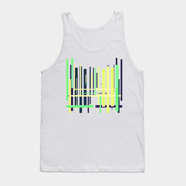 Geometric pattern abstract green black Tank Top by carolsalazar